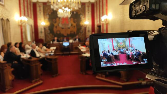 Imagen de archivo de una sesión plenaria en el Ayuntamiento de Alicante