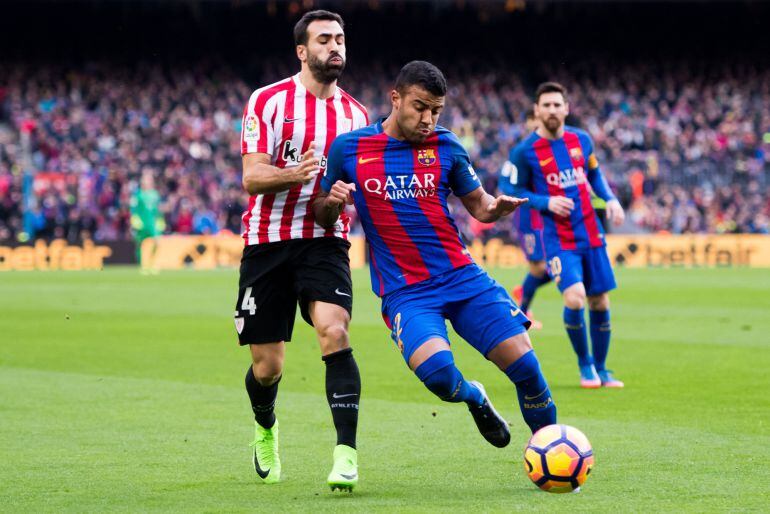 Rafinha durante el partido ante el Athletic.