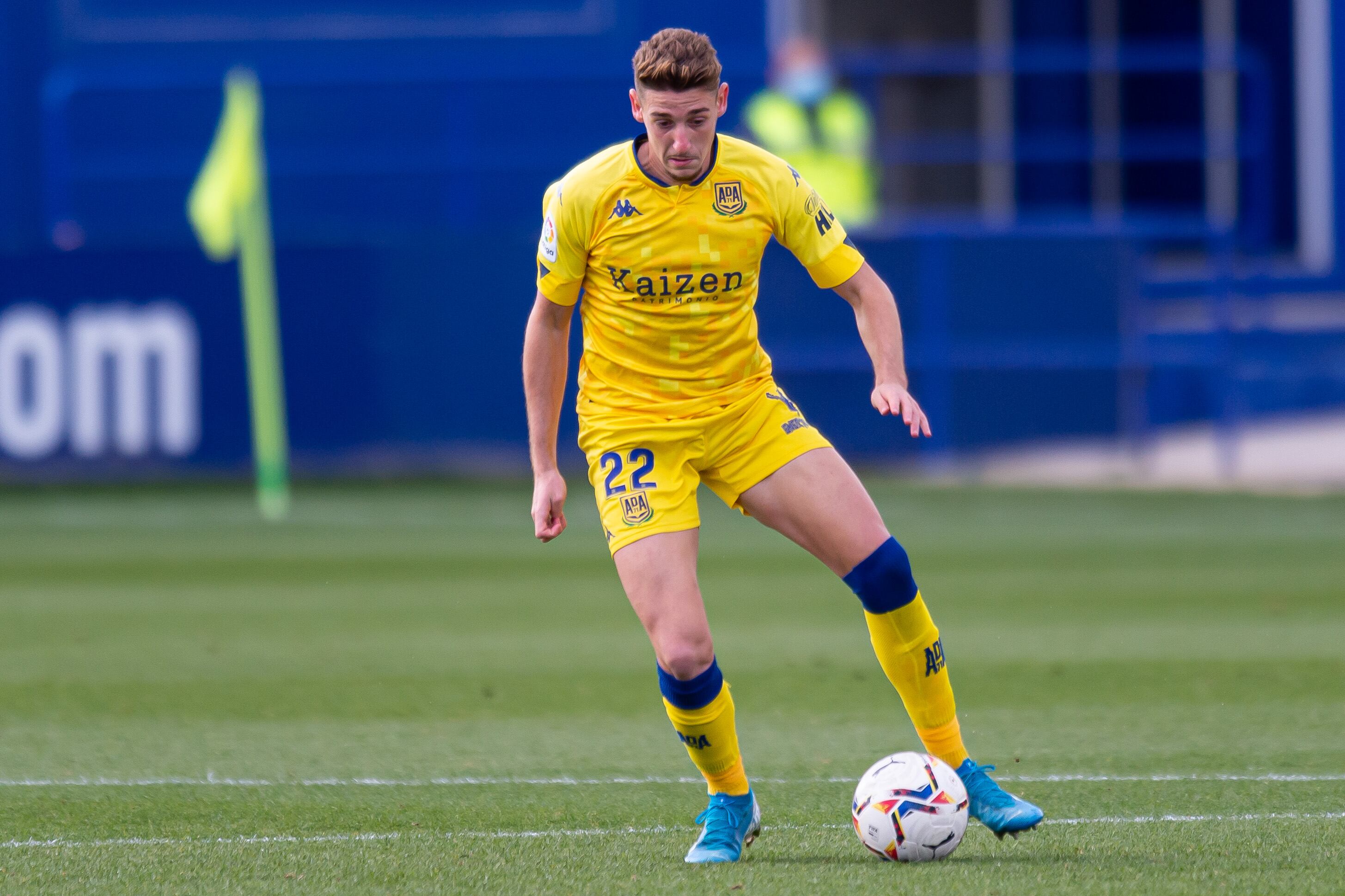 Óscar Arribas durante un partido con el Alcorcón