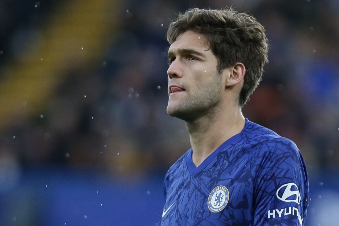 Marcos Alonso, durante el partido contra el Everton. 