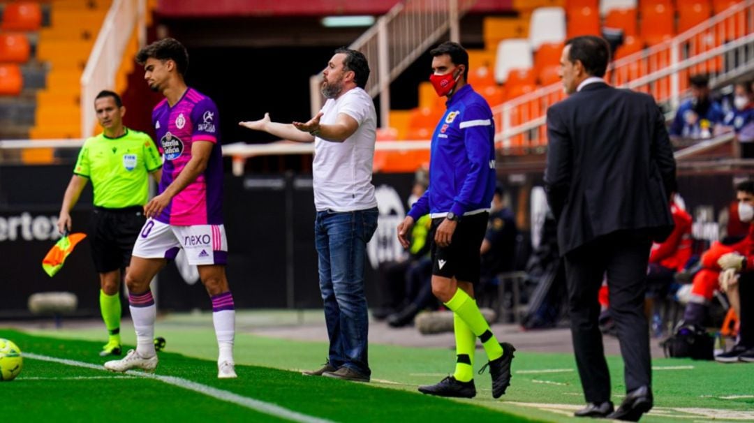 Sergio en la banda de Mestalla