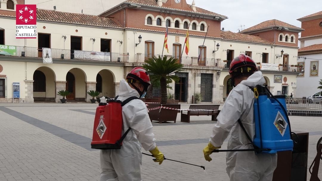 Trabajos de desinfección en Nules