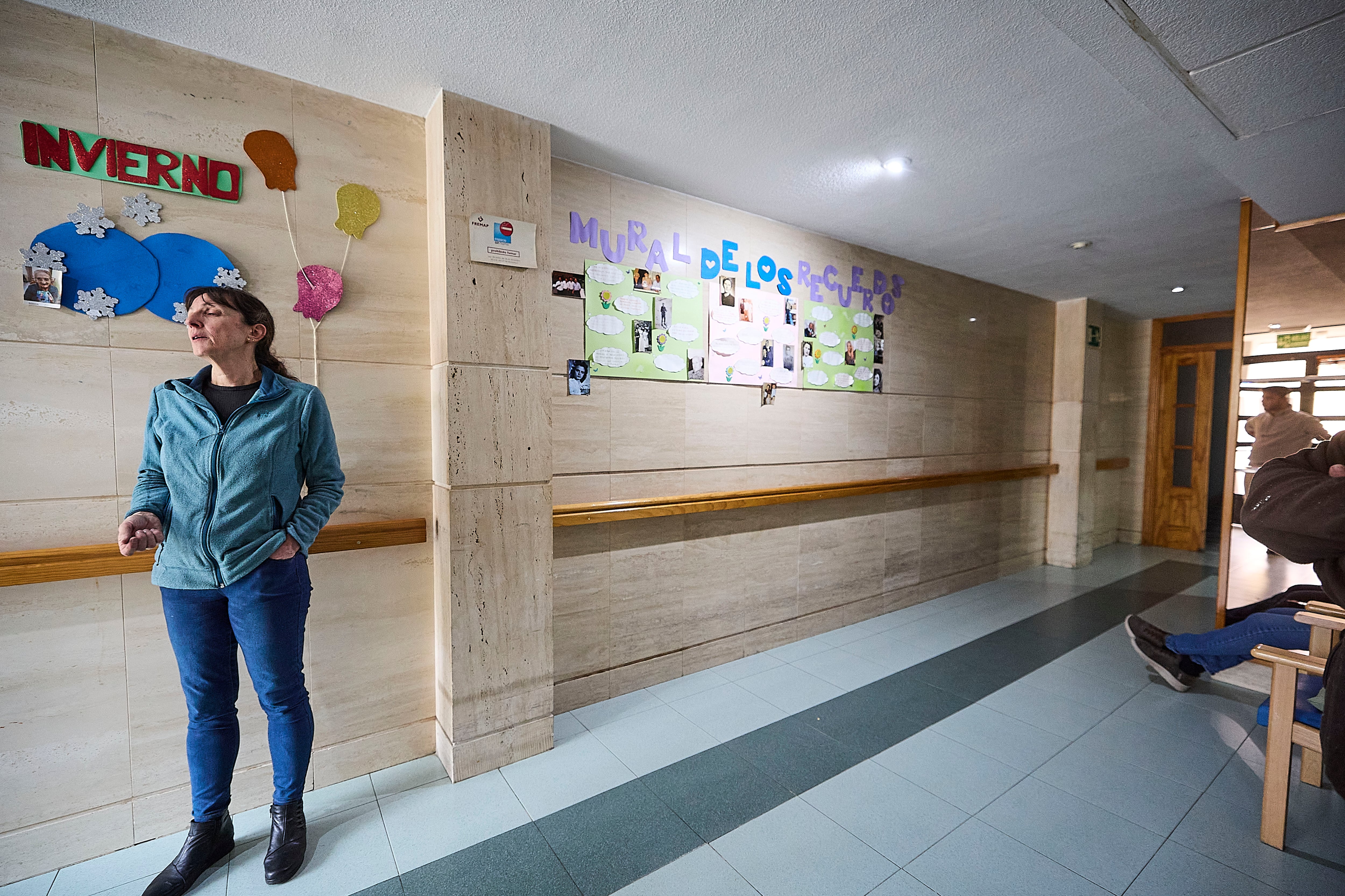 Vista de la residencia San Blas cuyo sótano se ha inundado y les ha dejado sin ascensor ni calefacción