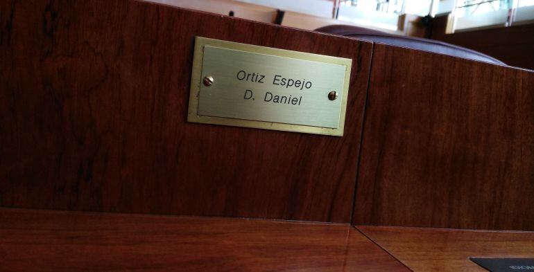 Escaño de Daniel Ortiz en la Asamblea de Madrid