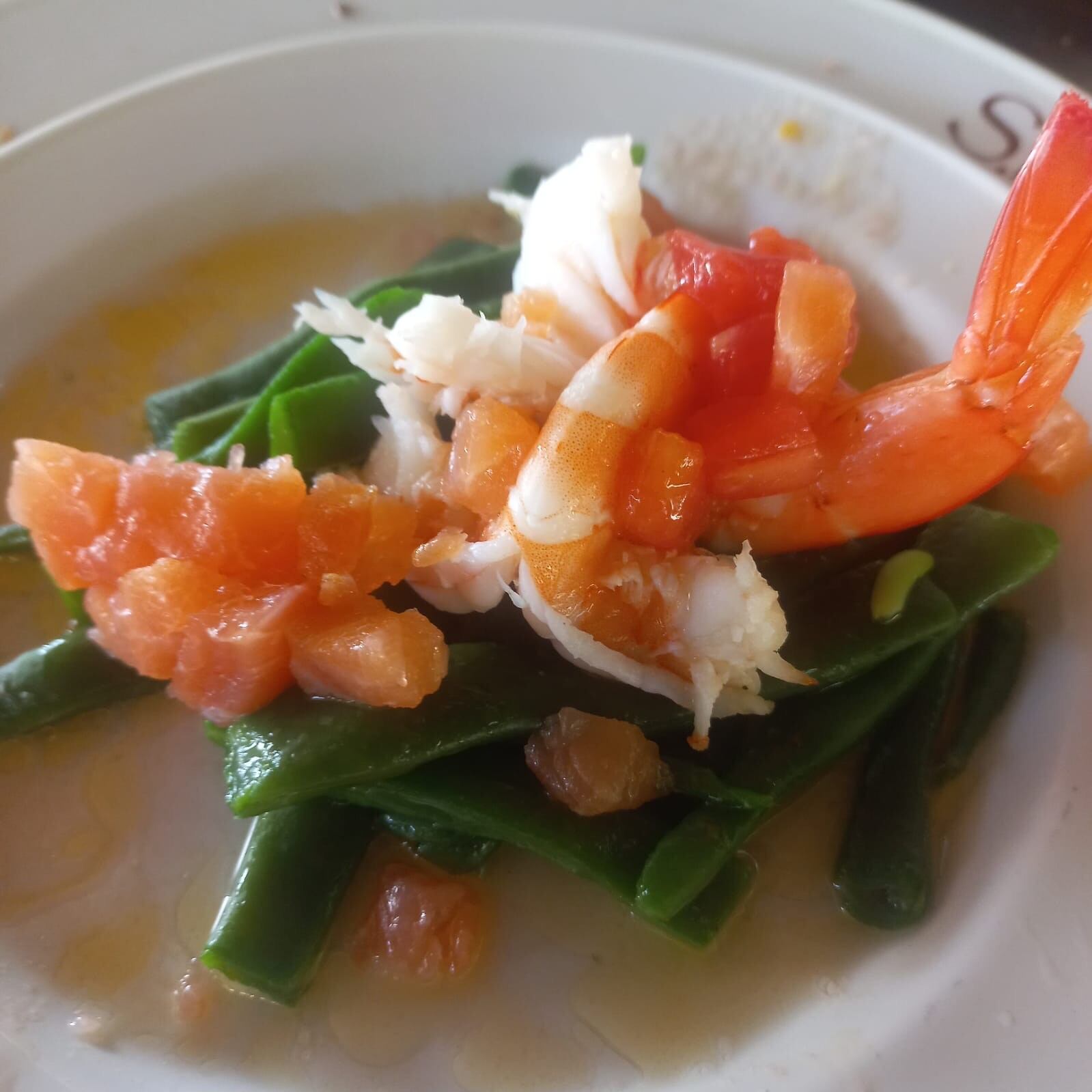 Ensalada de vainas que nos ha enseñado esta semana Mireia a preparar