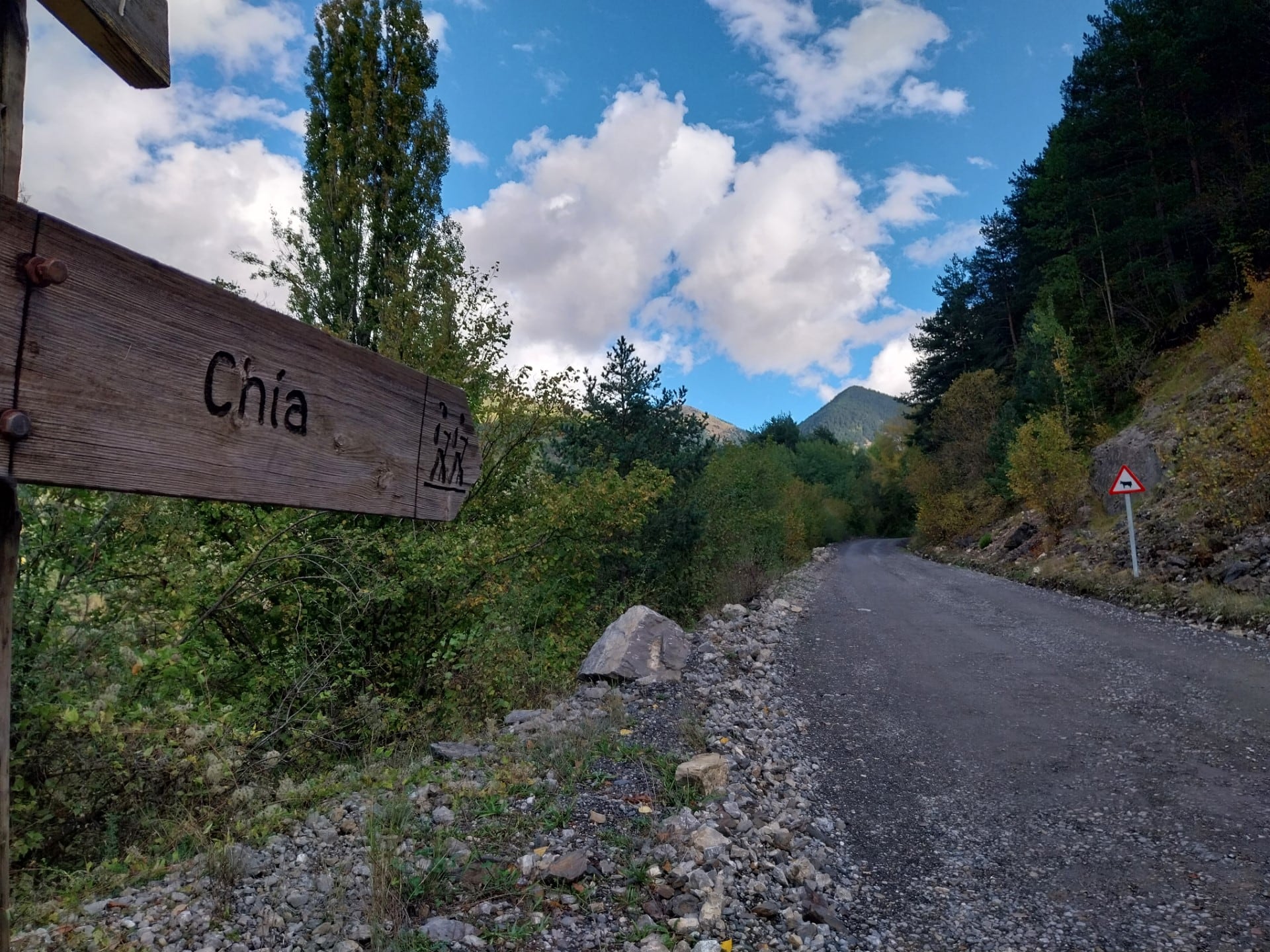 Salida de la pista de Plan a Chía