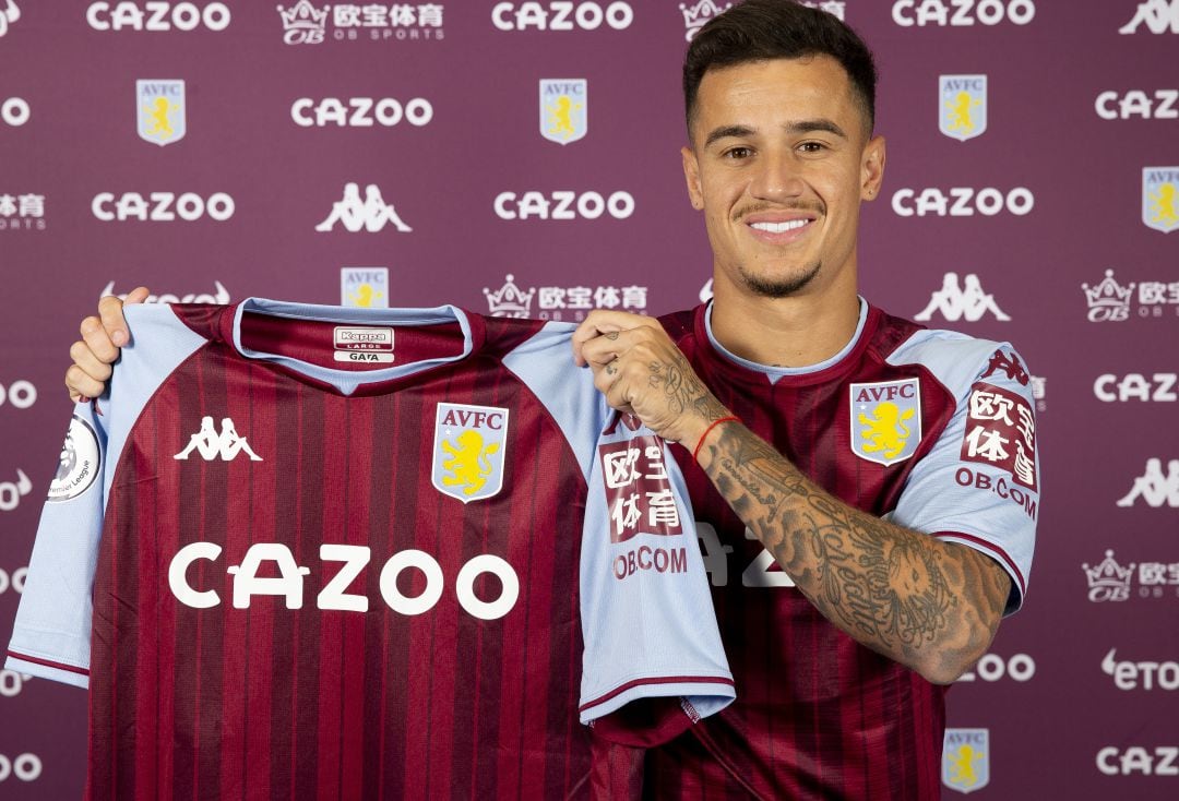 Coutinho fue presentado como nuevo jugador del Aston Villa