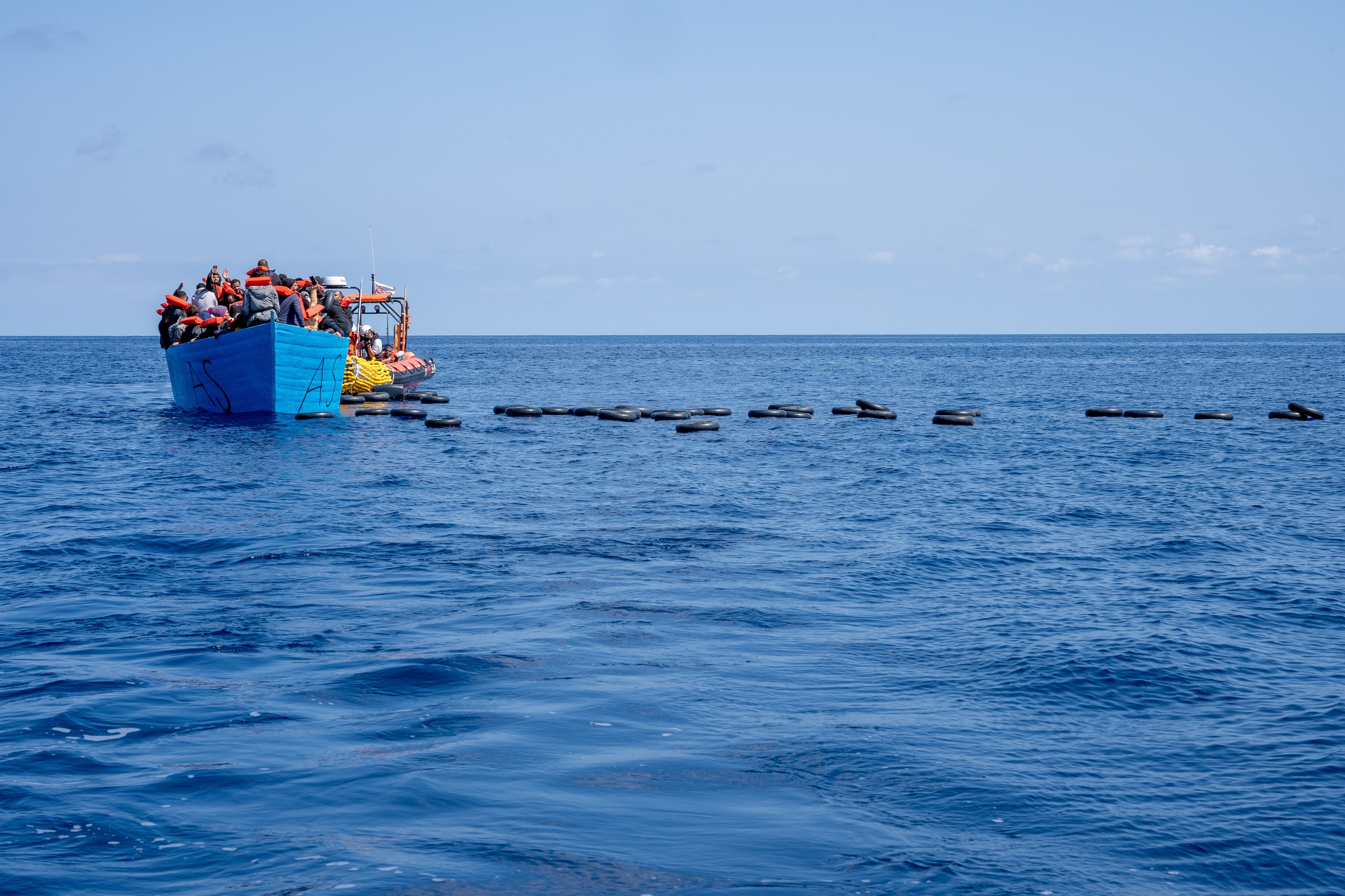 Rescate de Médicos Sin Fronteras en el Mediterráneo central.