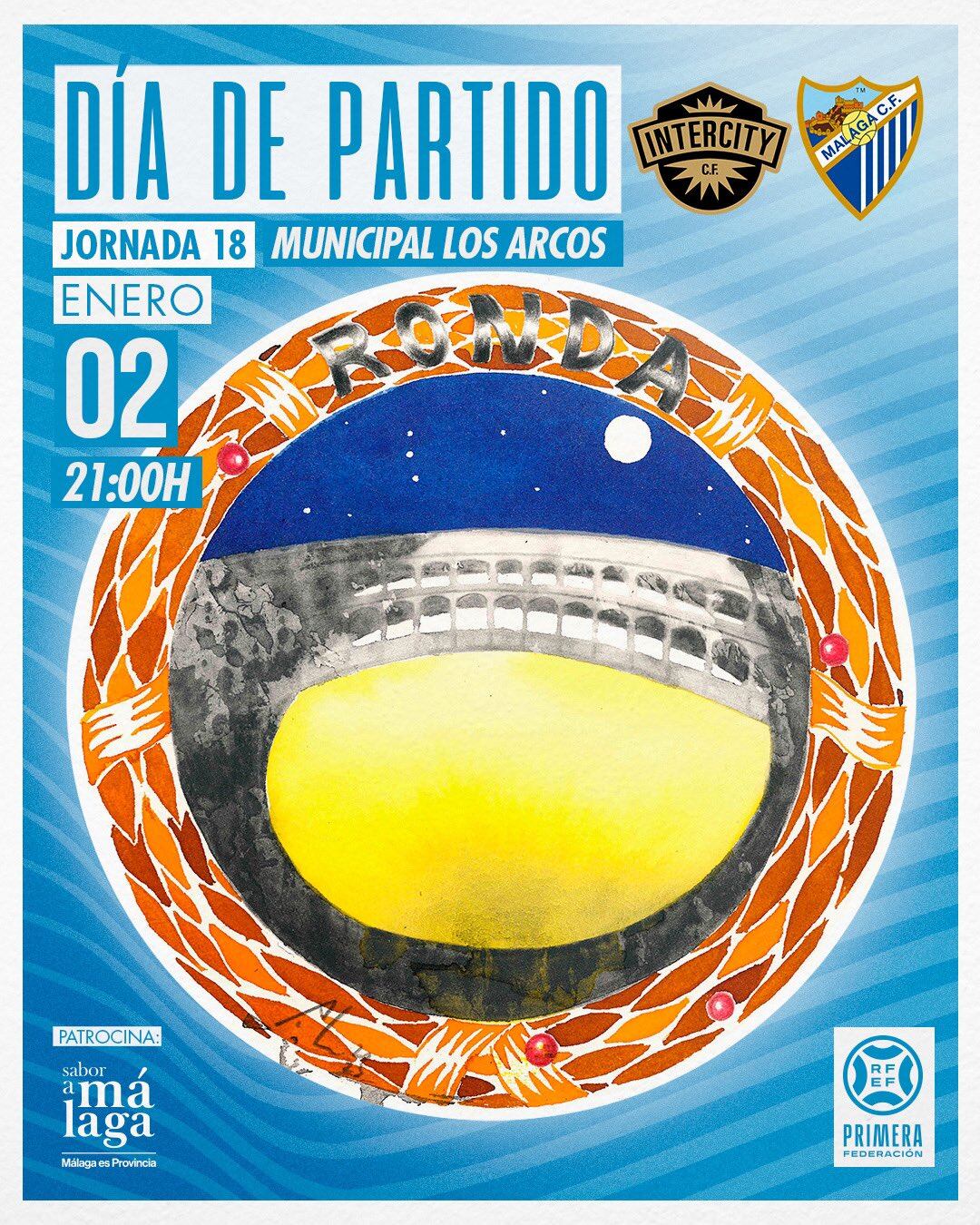 El Málaga se enfrenta este martes a las 21 horas al Intercity en Orihuela