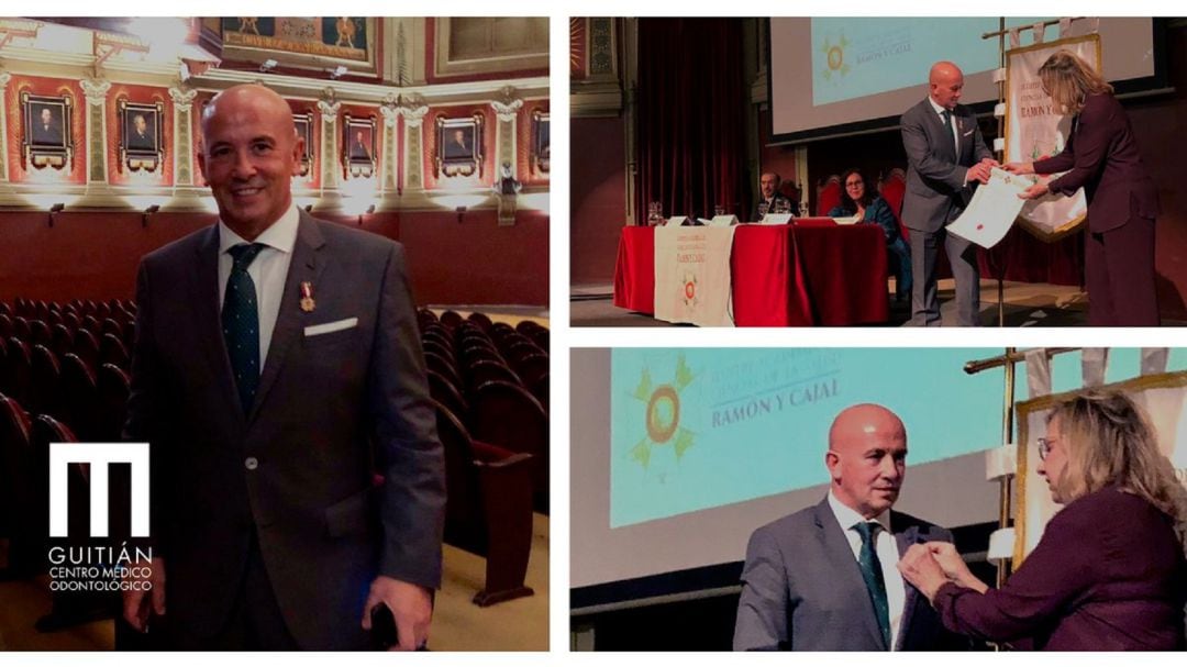 Pedro Guitián durante la ceremonia de entrega en el Ateneo de Madrid