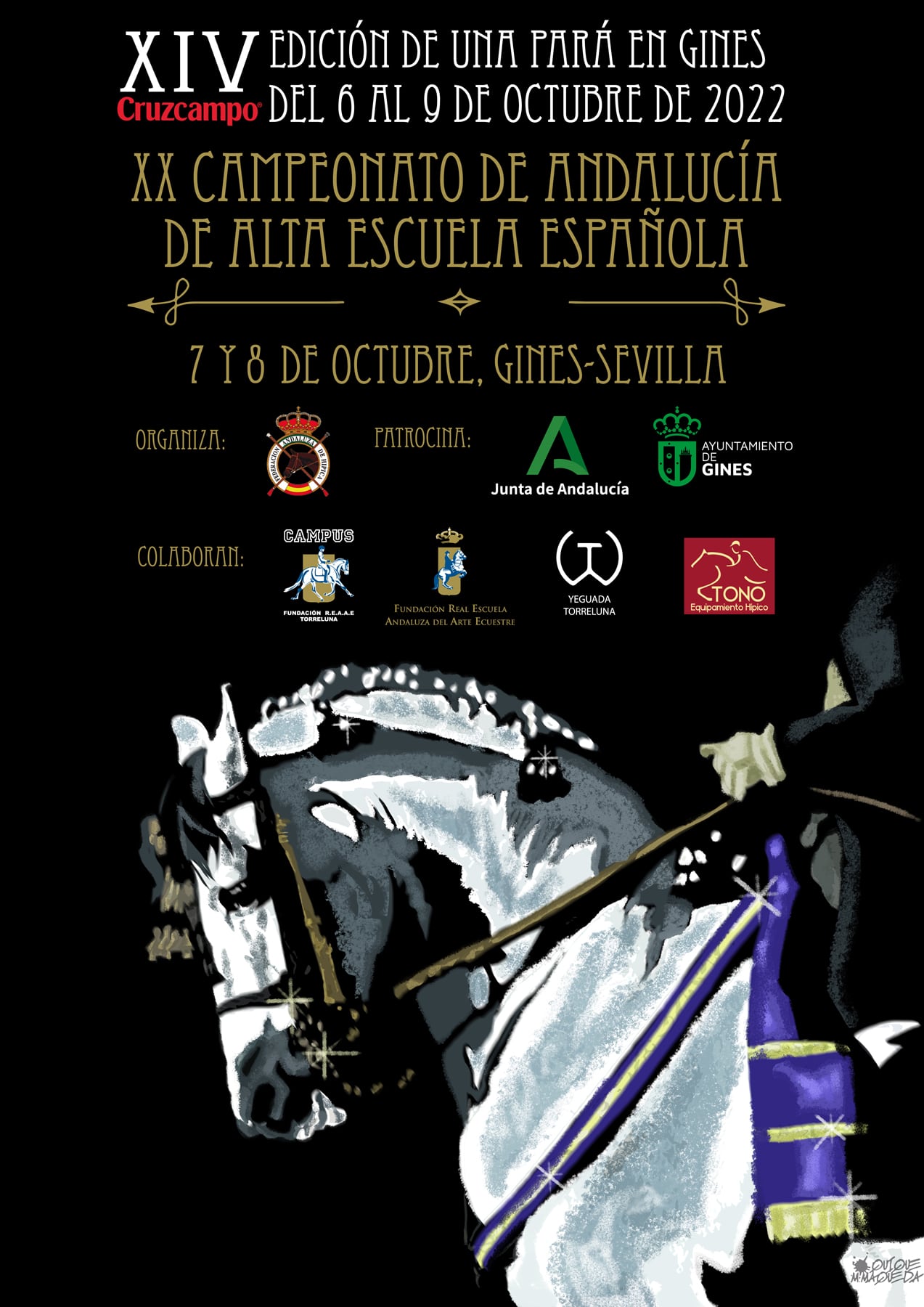 Cartel del XX Campeonato de Andalucía de Alta Escuela Española