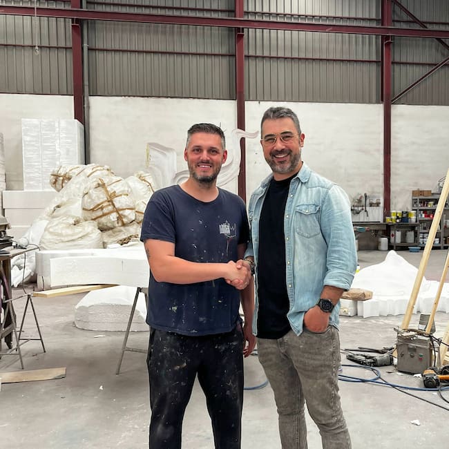 Abargues (dcha) junto a David Sánchez Llongo