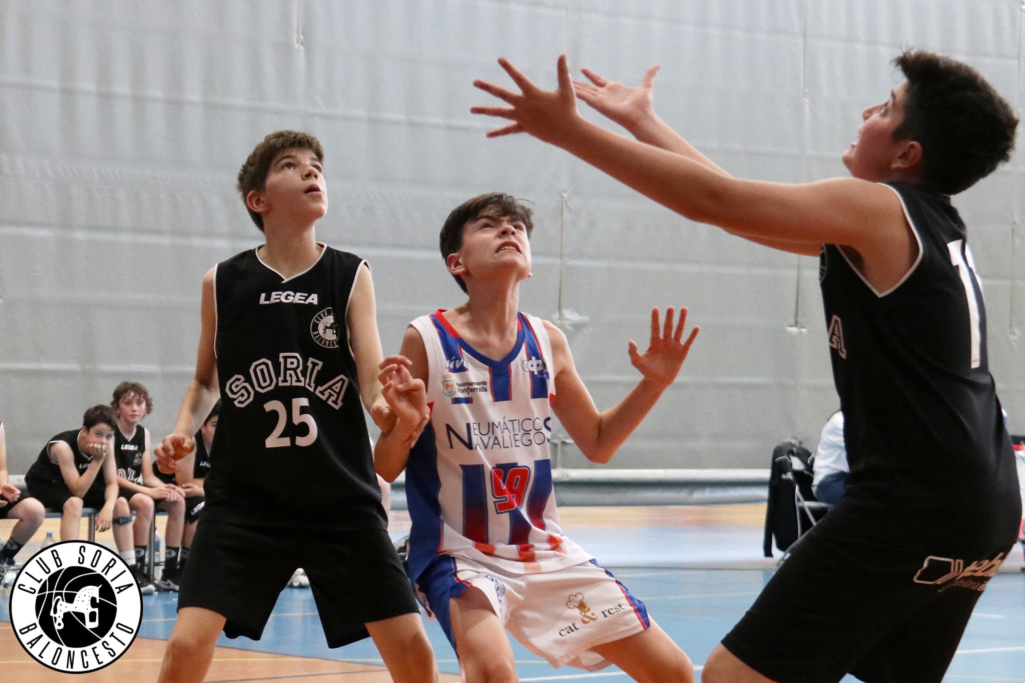 El Alevín masculino del CSB, durante un partido de la Copa.