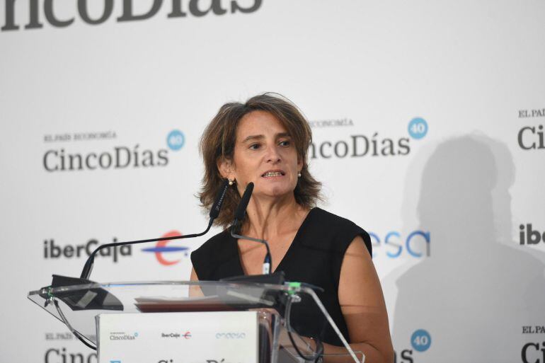 La ministra de Transición Energética, Teresa Ribera, en el Foro Cinco Días