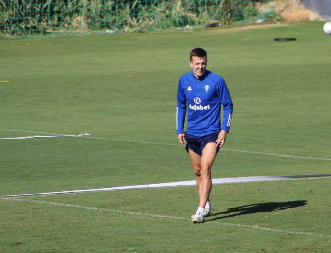 Salvi durante un entrenamiento en la Ciudad Deportiva de El Rosal.