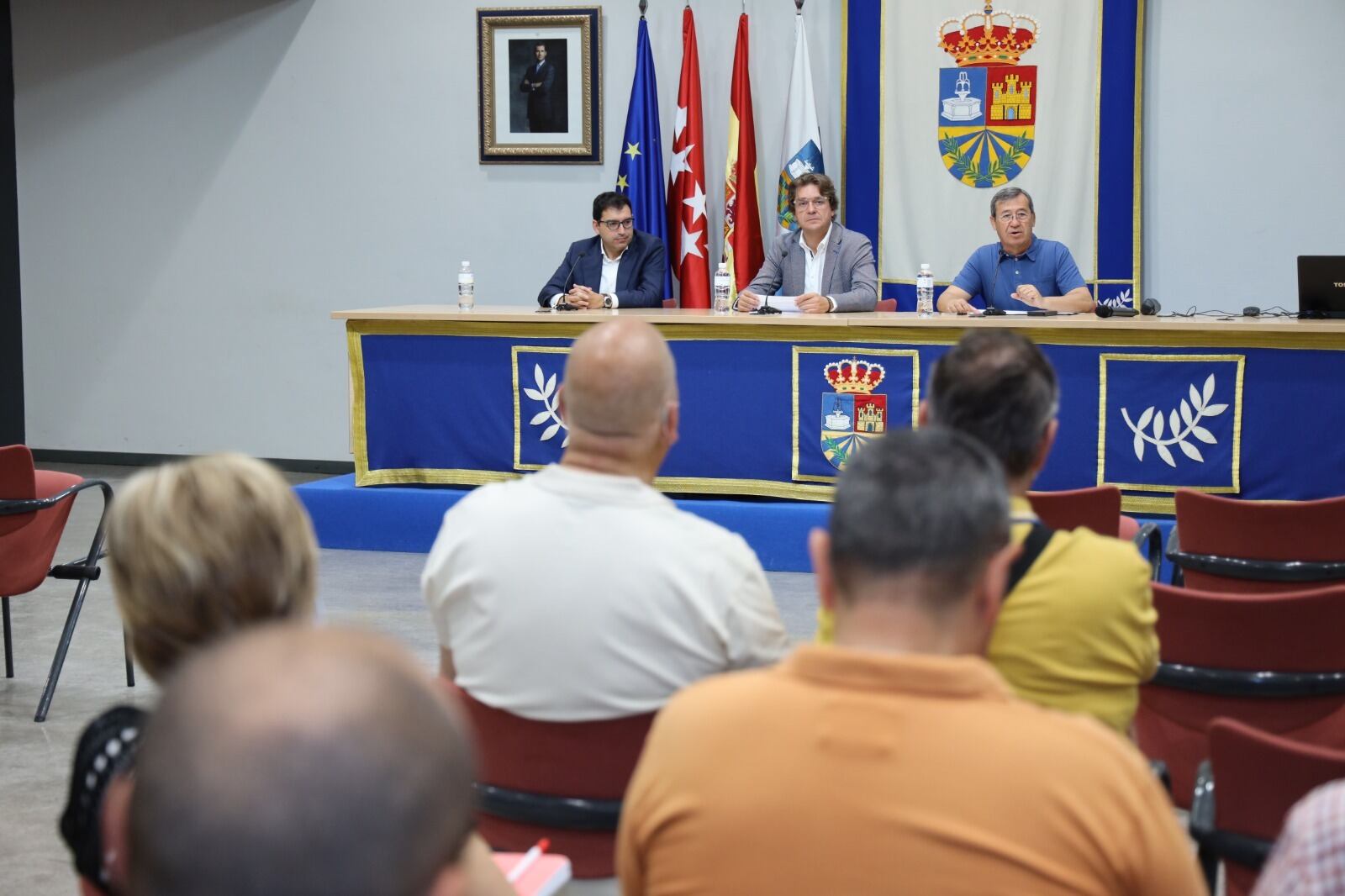 El alcalde de Fuenlabrada, Javier Ayala, durante el acto de presentación de la Plataforma Digital de Gobierno Abierto.