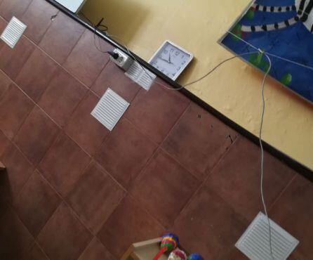 Una de las clases del colegio Ventós Mir de Badalona