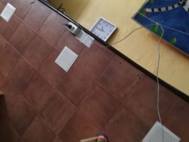 Una de las clases del colegio Ventós Mir de Badalona