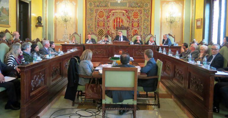 El Saló de Sessions de la Paeria, aquest divendres durant el Ple Municipal