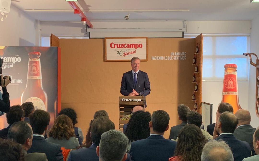 El presidente de Heineken España, Richard Weissend, n la presentación de la trigésimo sexta edición de la Cruzcampo Navidad