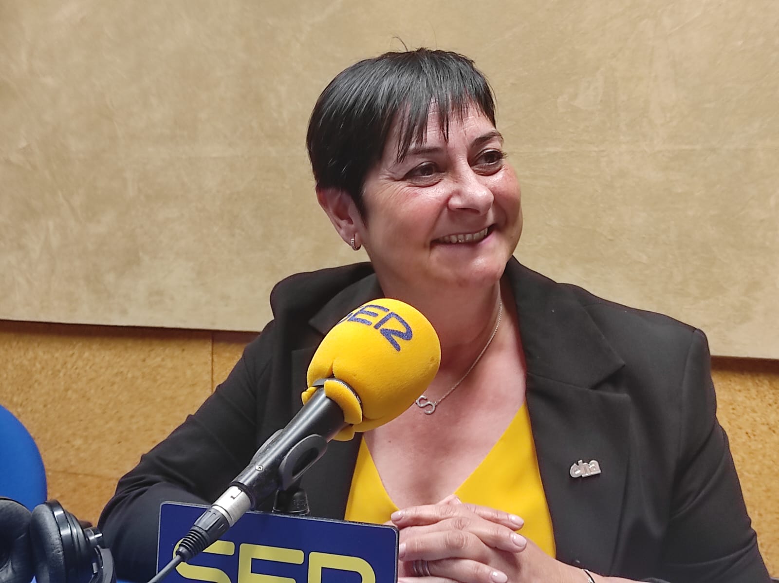 Sonia Alastruey, coordinadora de CHA Huesca, en Radio Huesca