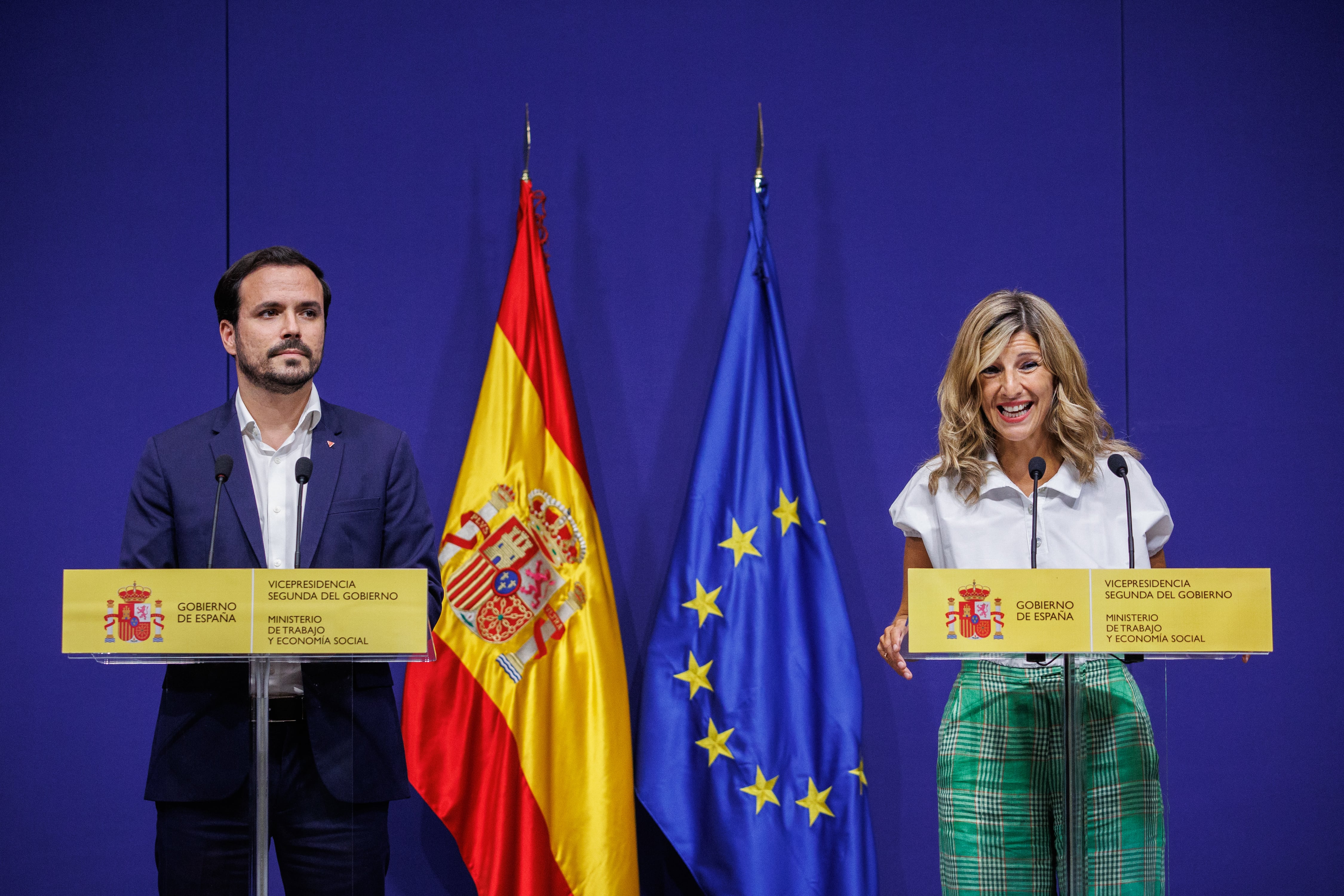 Yolanda Díaz y Alberto Garzón