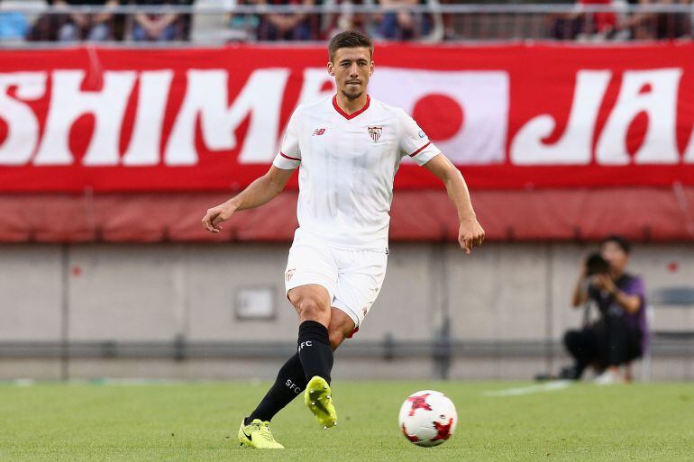 Clement Lenglet en el partido Kashima Antlers- Sevilla en 2017