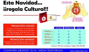 Precios de la campaña de socios de media temporada
