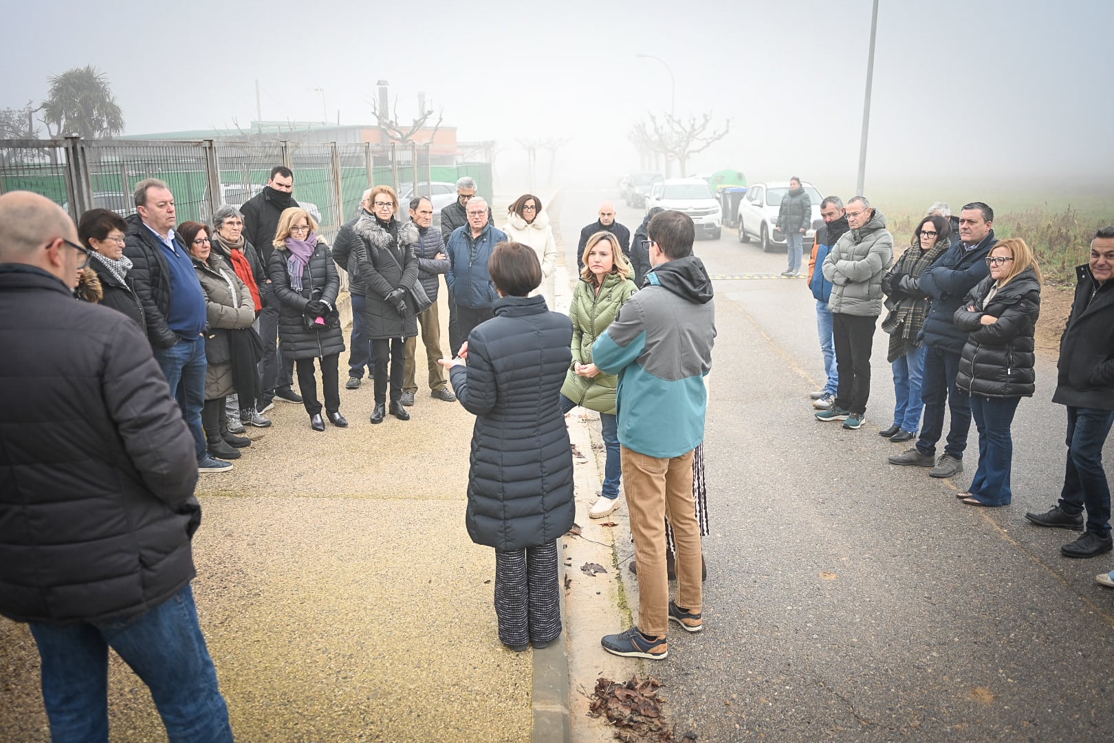 Pilar Alegría en su visita a Monzón