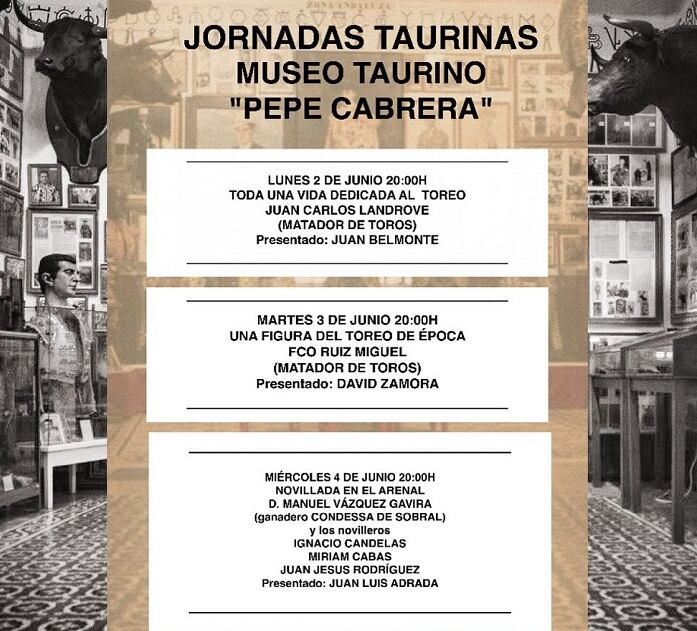 Cartel de las jornadas taurinas