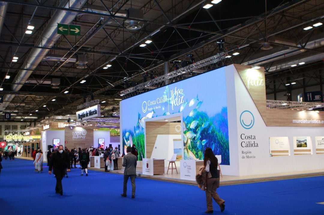 El stand de la Región, premiado por la organización de Fitur, duplicó este año su espacio y mejoró también de ubicación para aumentar su visibilidad