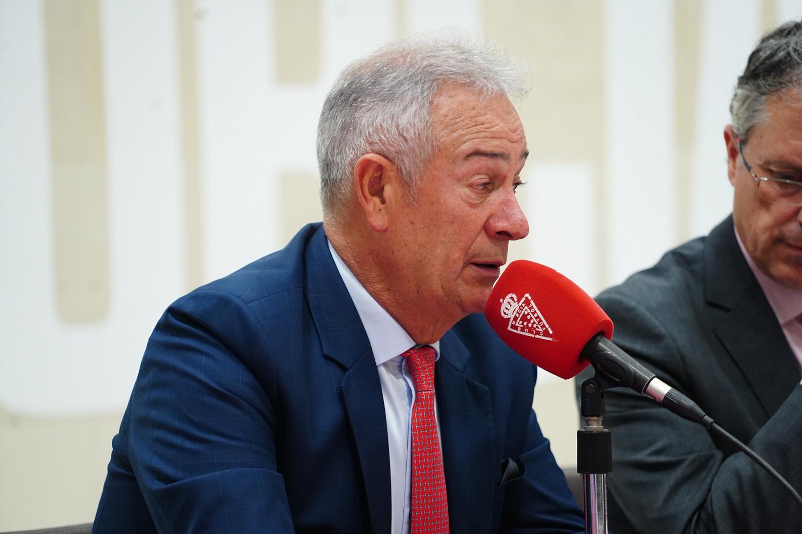 Felipe Moreno en la junta de accionistas del Real Murcia.