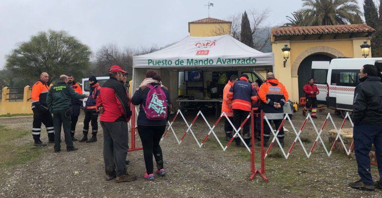 Centro del puesto de Mando Avanzado del 112 en Vilches.