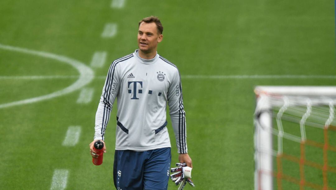 Neuer, durante un entrenamiento. 