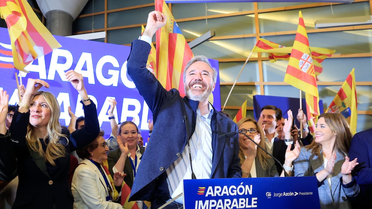 El PP de Azcón gana las elecciones en Aragón pero necesita todavía más a un Vox que duplica su fuerza