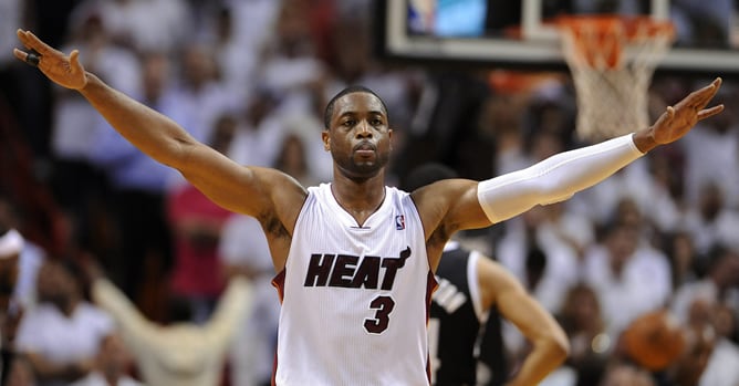 El escolta de los Heat celebró la victoria del equipo de Miami