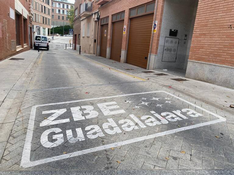 Entrada ZBE Guadalajara desde la Cuesta del Matadero