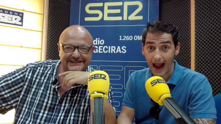 Los actores Manuel Medina y Javier Vallespín.