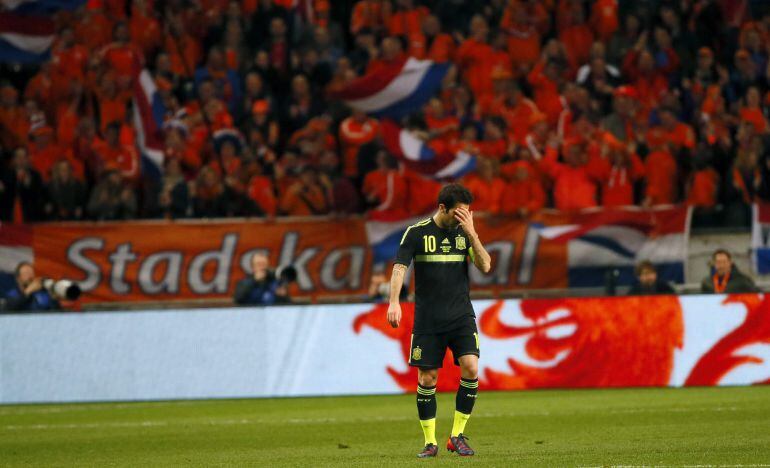 España se está viendo superada por Holanda en el Amsterdam Arena.