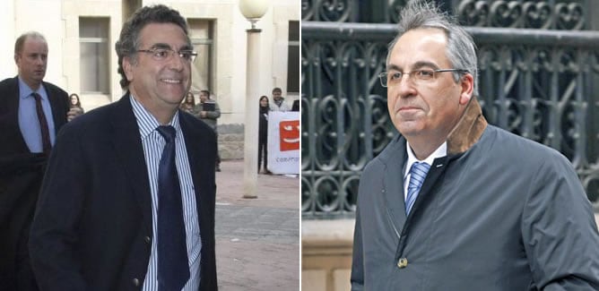 Los empresariops Enrique Ortiz, a la izquierda, y Vicente Cotino, a la derecha