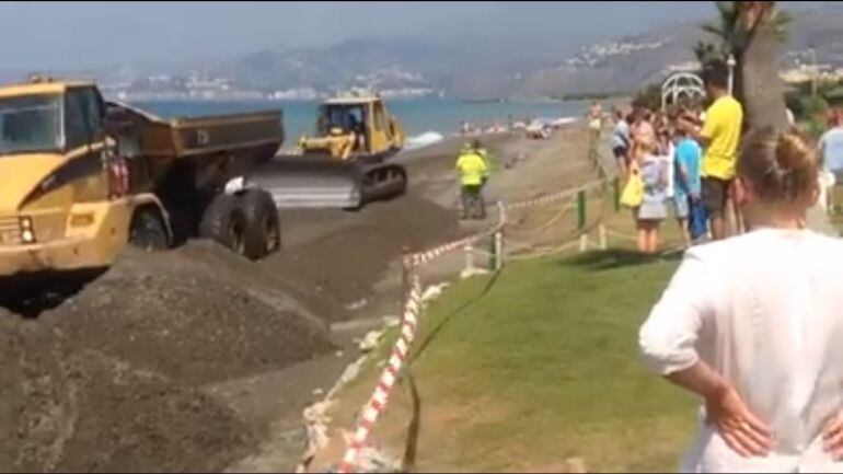 Playa Granada sigue en obras.