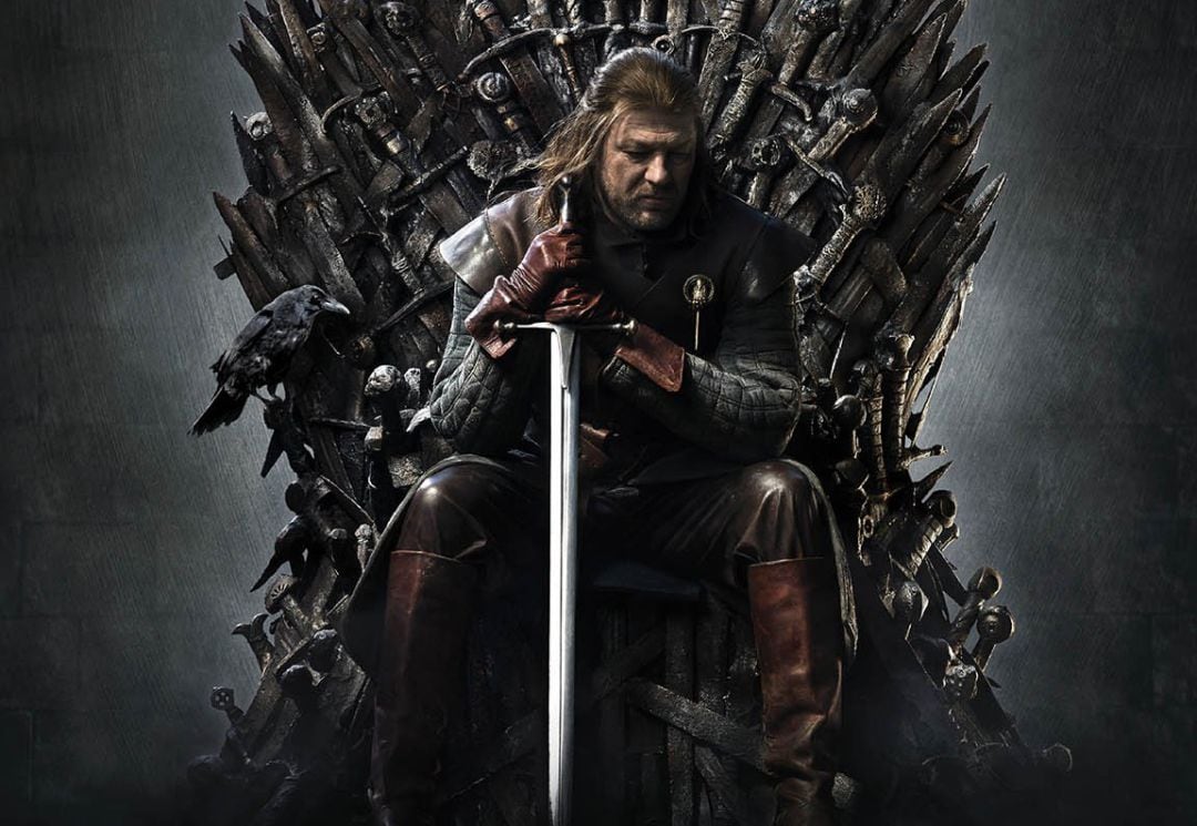 Ned Stark en el Trono de Hierro.