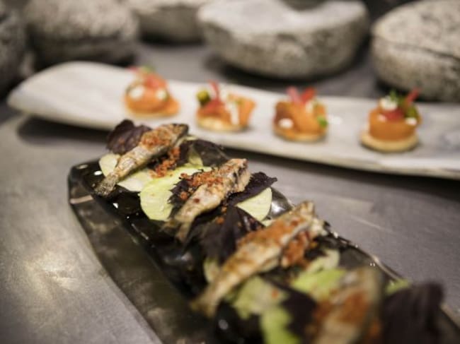 Platos del restaurante Callizo, reconocido con una estrella Michelin.