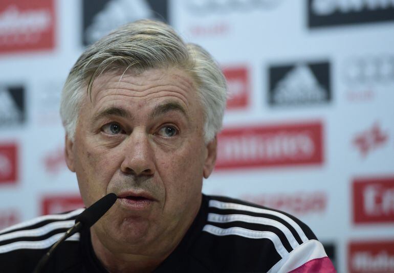Carlo Ancelotti, durante la rueda de prensa previa al Clásico