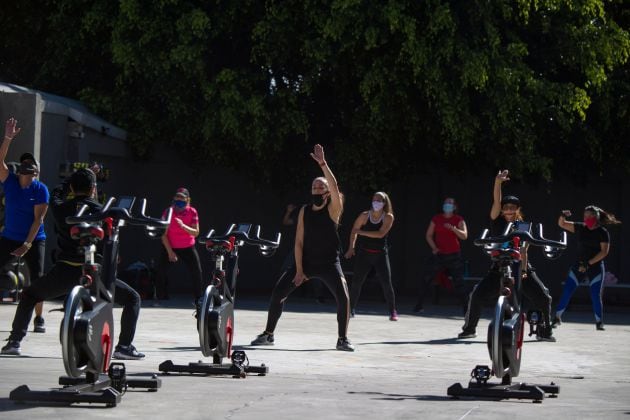 Participantes en un evento simila al Campello Fitness