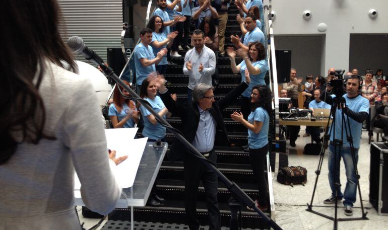 Pedro Muñoz durante un acto electoral