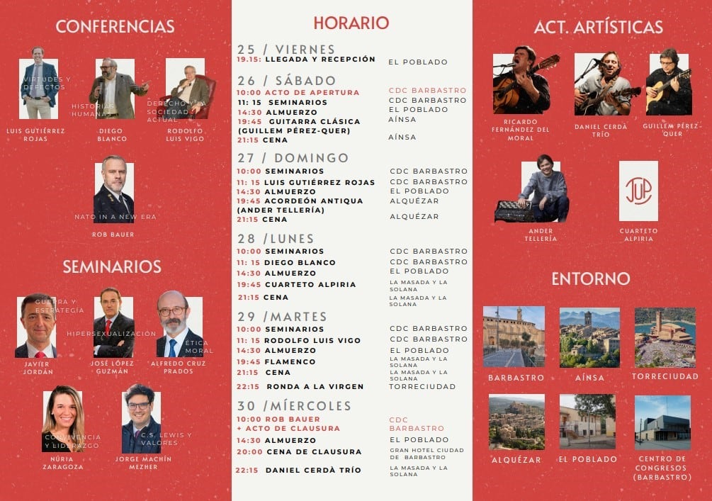 Programa de las Jornadas Universitarias de los Pirineos