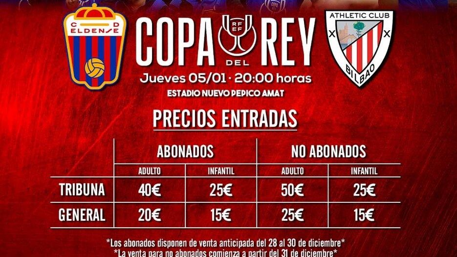 El Eldense anuncia los precios para los dieciseisavos de final de la Copa del Rey