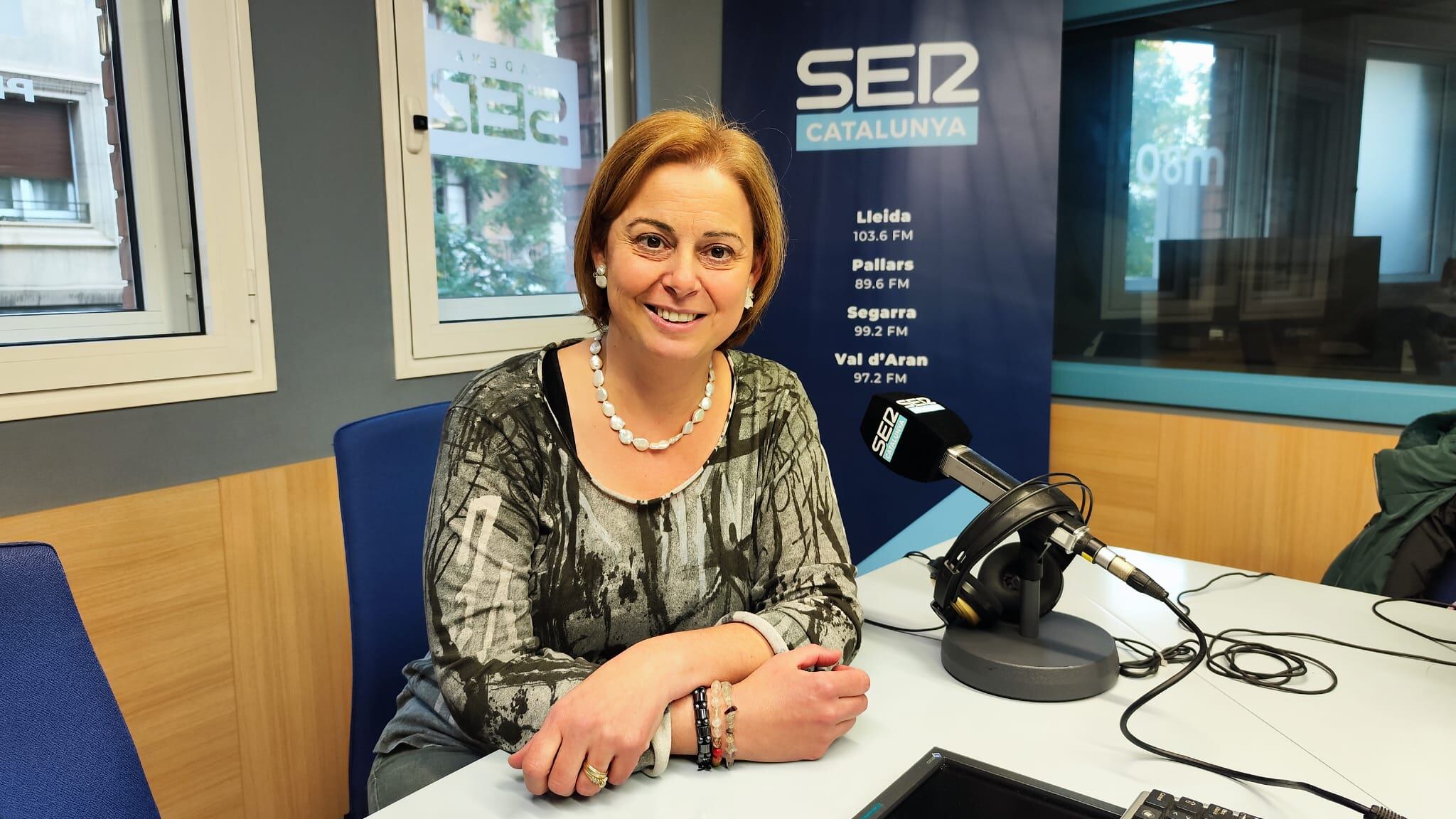 Un moment de l&#039;entrevista a Marta Segura, del Forn Segura, durant l&#039;enregistrament de l&#039;Empresaris per l&#039;Aquí Lleida de SER Lleida.