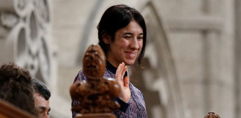 Nadia Murad, junto con Lamiya Aji Bashar, han sido galardonadas con el premio Sajarov de los Derechos Humanos que concede el parlamento europeo.